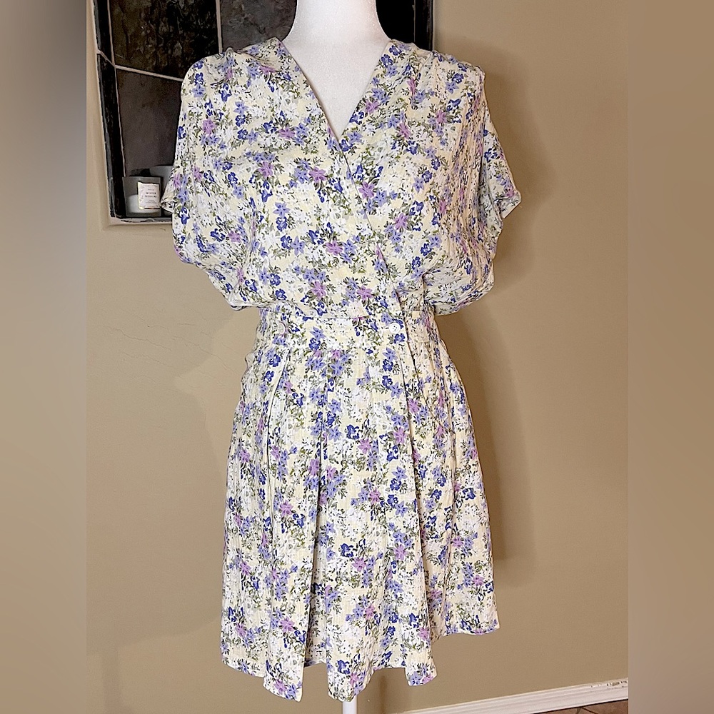 FRNCH Paris Floral Print Romantic Dress Size Medium